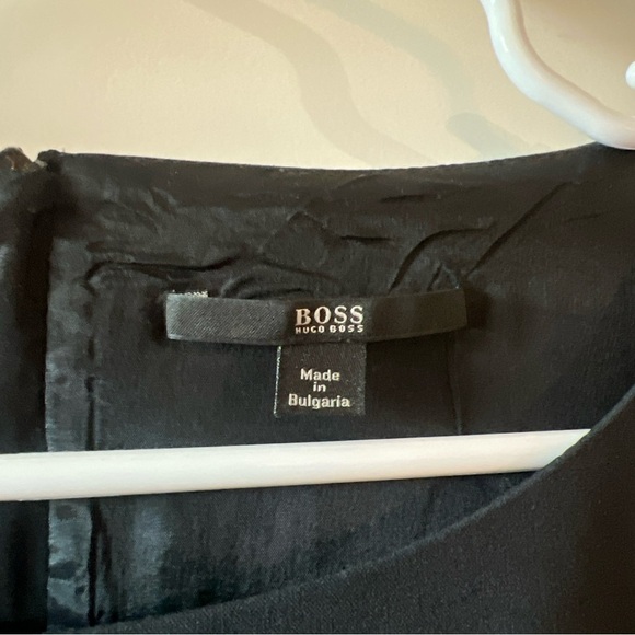 Hugo Boss "Dirusa" Crewneck Wool Sleeveless Pencil Dress - Picture 6 of 10